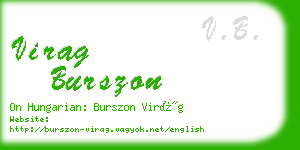 virag burszon business card